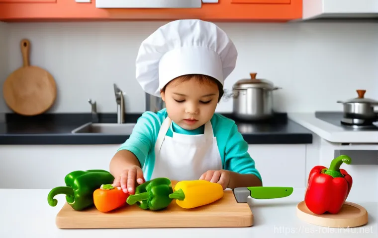 요리사 놀이 조리 놀이 세트 - Prompt 1: The Young Culinary Artist** 요리사 놀이 조리 놀이 세트 - Prompt 1: The Young Culinary Artist**